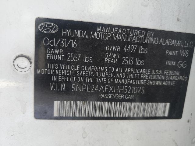 Photo 11 VIN: 5NPE24AFXHH521025 - HYUNDAI SONATA 