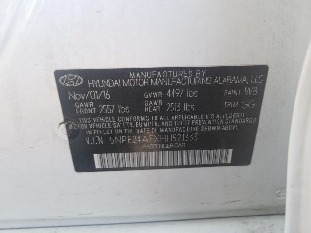 Photo 9 VIN: 5NPE24AFXHH521333 - HYUNDAI SONATA SE 