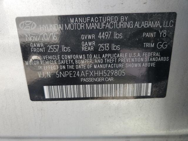 Photo 12 VIN: 5NPE24AFXHH529805 - HYUNDAI SONATA 