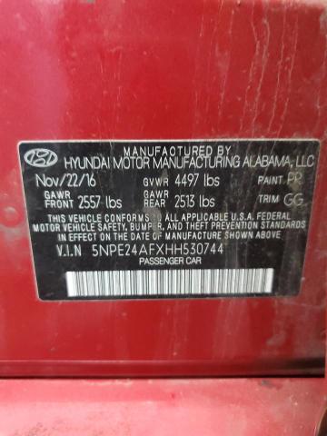 Photo 12 VIN: 5NPE24AFXHH530744 - HYUNDAI SONATA 