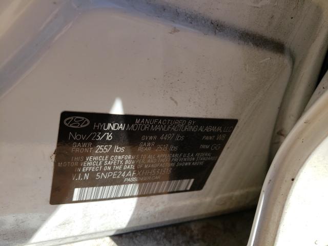 Photo 9 VIN: 5NPE24AFXHH531313 - HYUNDAI SONATA SE 