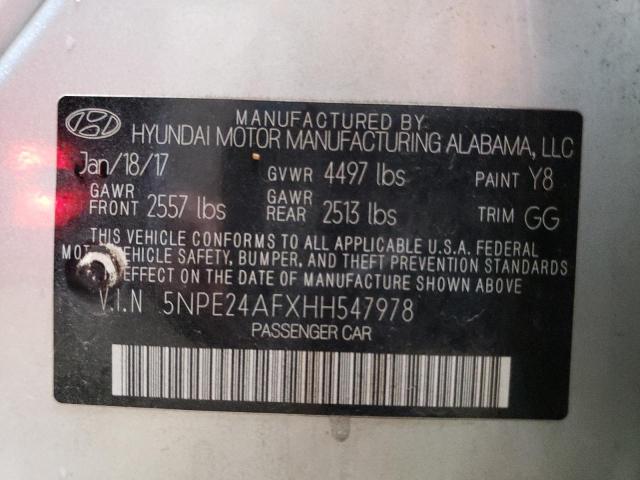 Photo 11 VIN: 5NPE24AFXHH547978 - HYUNDAI SONATA SE 