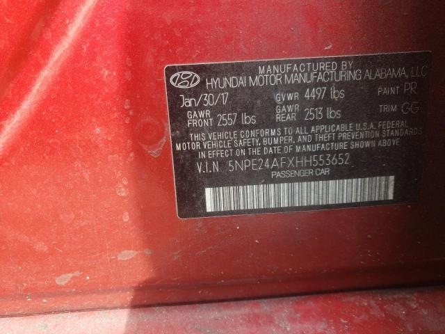 Photo 11 VIN: 5NPE24AFXHH553652 - HYUNDAI SONATA SE 