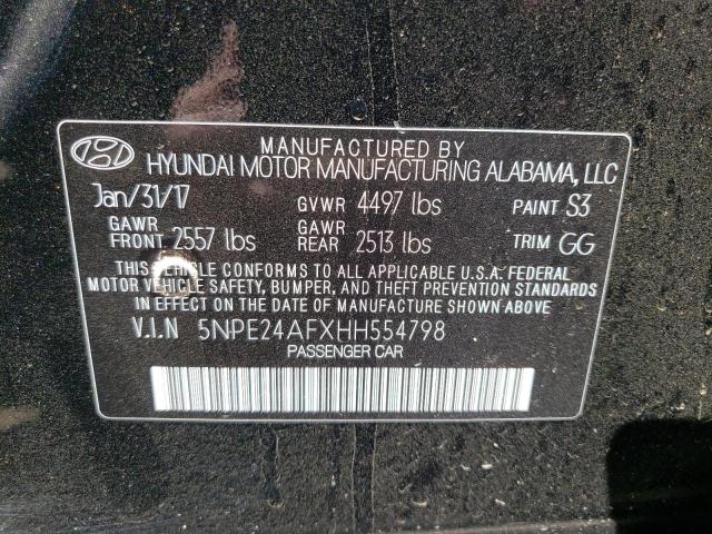 Photo 9 VIN: 5NPE24AFXHH554798 - HYUNDAI SONATA SE 