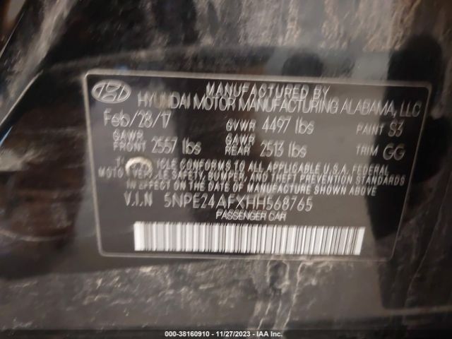 Photo 8 VIN: 5NPE24AFXHH568765 - HYUNDAI SONATA 