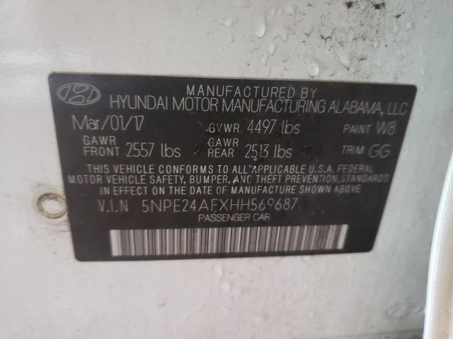 Photo 9 VIN: 5NPE24AFXHH569687 - HYUNDAI SONATA SE 