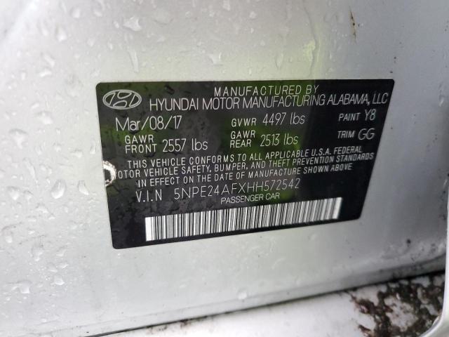 Photo 11 VIN: 5NPE24AFXHH572542 - HYUNDAI SONATA 