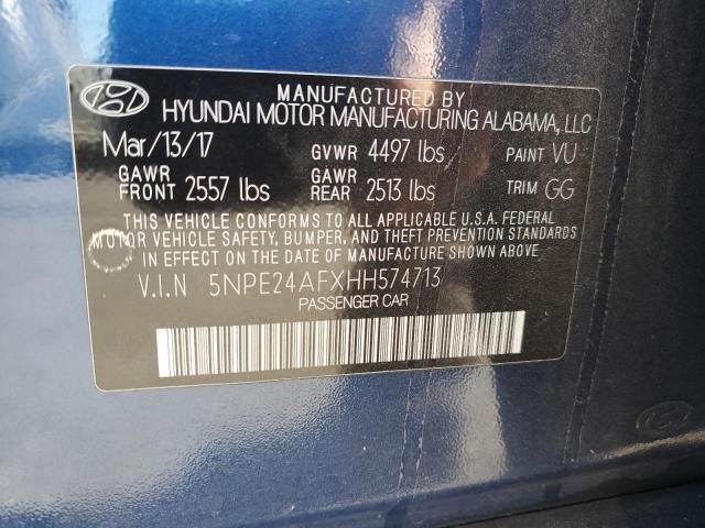 Photo 11 VIN: 5NPE24AFXHH574713 - HYUNDAI SONATA SE 