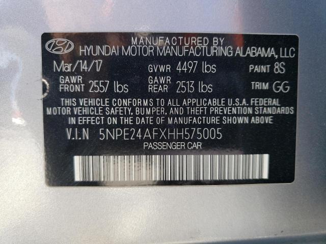 Photo 9 VIN: 5NPE24AFXHH575005 - HYUNDAI SONATA SE 