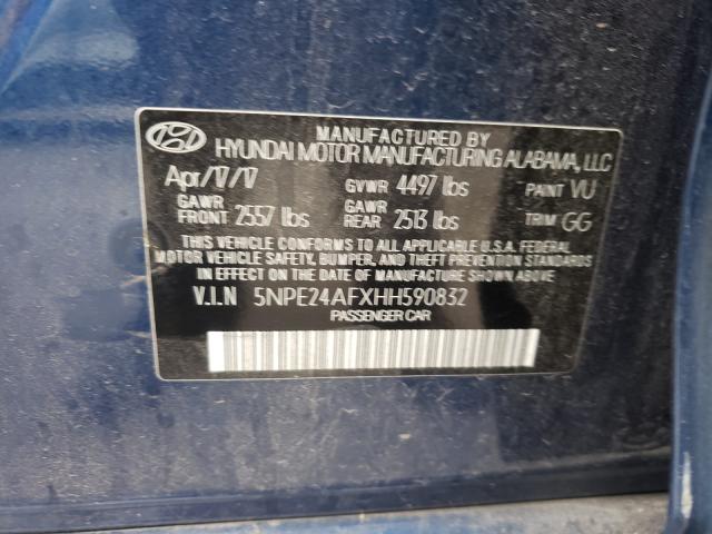 Photo 9 VIN: 5NPE24AFXHH590832 - HYUNDAI SONATA 