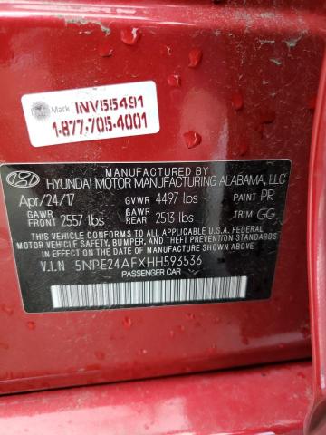 Photo 11 VIN: 5NPE24AFXHH593536 - HYUNDAI SONATA 