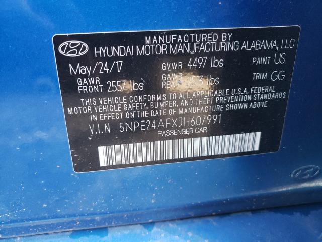 Photo 9 VIN: 5NPE24AFXJH607991 - HYUNDAI SONATA 