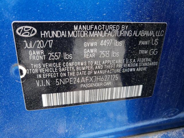 Photo 11 VIN: 5NPE24AFXJH627125 - HYUNDAI SONATA SE 