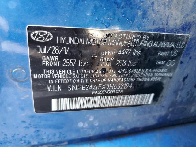 Photo 11 VIN: 5NPE24AFXJH632194 - HYUNDAI SONATA 