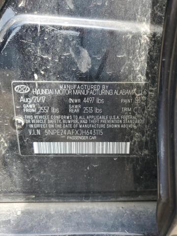 Photo 11 VIN: 5NPE24AFXJH643115 - HYUNDAI SONATA 