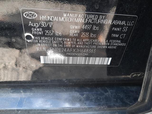 Photo 11 VIN: 5NPE24AFXJH648363 - HYUNDAI SONATA 