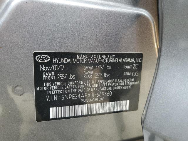 Photo 11 VIN: 5NPE24AFXJH669360 - HYUNDAI SONATA SE 