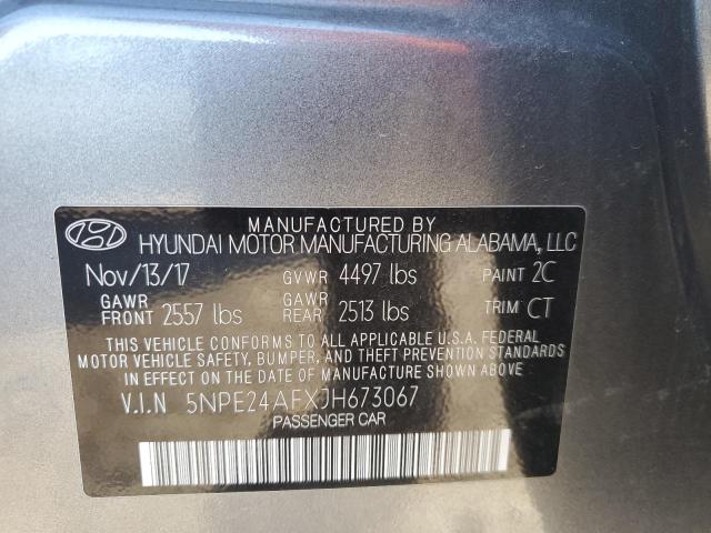 Photo 11 VIN: 5NPE24AFXJH673067 - HYUNDAI SONATA SE 