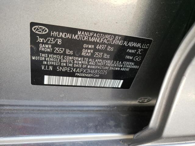 Photo 9 VIN: 5NPE24AFXJH685025 - HYUNDAI SONATA SE 