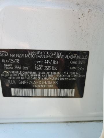 Photo 11 VIN: 5NPE24AFXJH706133 - HYUNDAI SONATA 