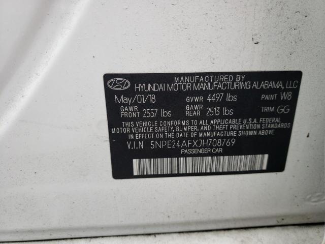 Photo 9 VIN: 5NPE24AFXJH708769 - HYUNDAI SONATA SE 