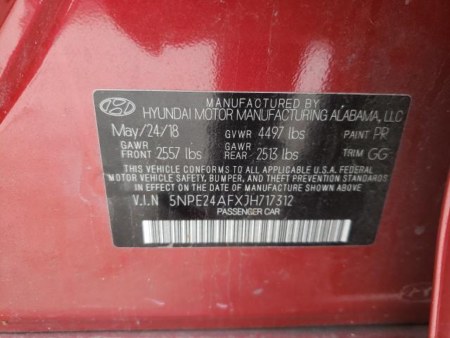 Photo 9 VIN: 5NPE24AFXJH717312 - HYUNDAI SONATA SE 