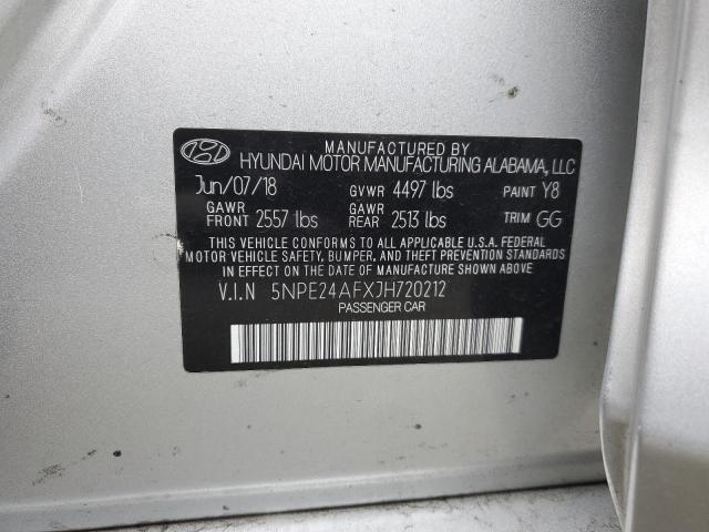 Photo 11 VIN: 5NPE24AFXJH720212 - HYUNDAI SONATA 