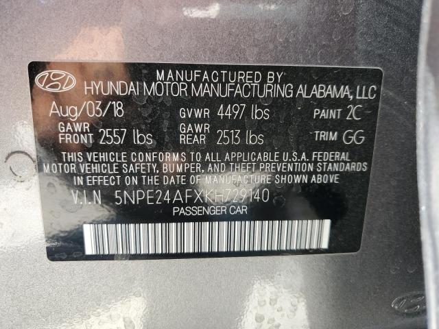 Photo 12 VIN: 5NPE24AFXKH729140 - HYUNDAI SONATA 