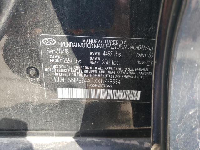 Photo 11 VIN: 5NPE24AFXKH739554 - HYUNDAI SONATA 