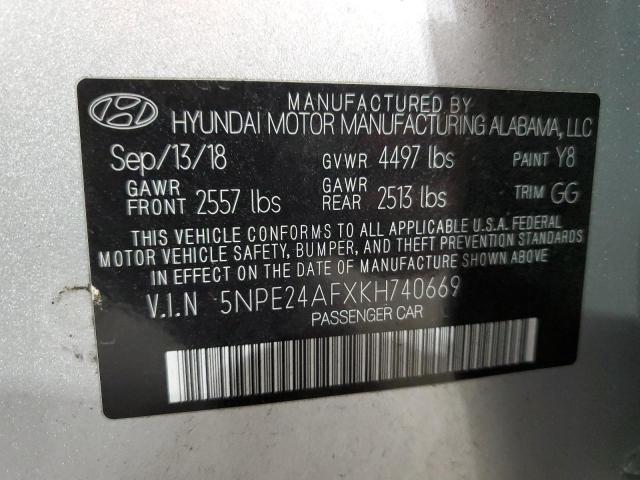 Photo 11 VIN: 5NPE24AFXKH740669 - HYUNDAI SONATA SE 