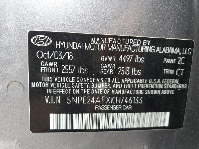 Photo 11 VIN: 5NPE24AFXKH746133 - HYUNDAI SONATA SE 