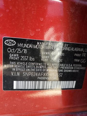 Photo 11 VIN: 5NPE24AFXKH752532 - HYUNDAI SONATA 