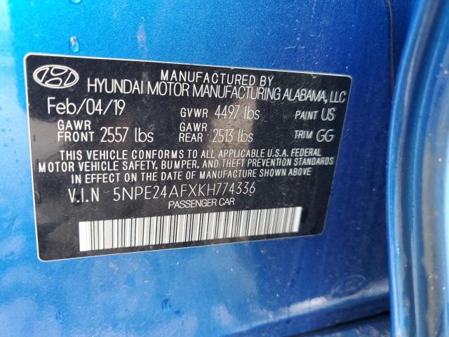 Photo 11 VIN: 5NPE24AFXKH774336 - HYUNDAI SONATA SE 