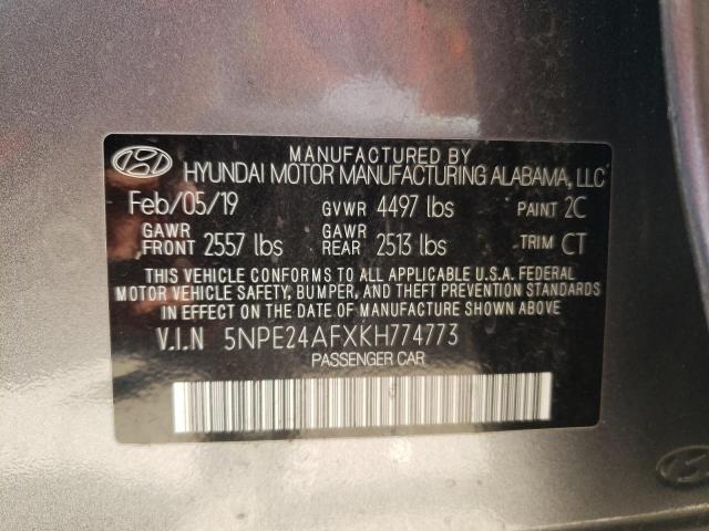 Photo 9 VIN: 5NPE24AFXKH774773 - HYUNDAI SONATA SE 