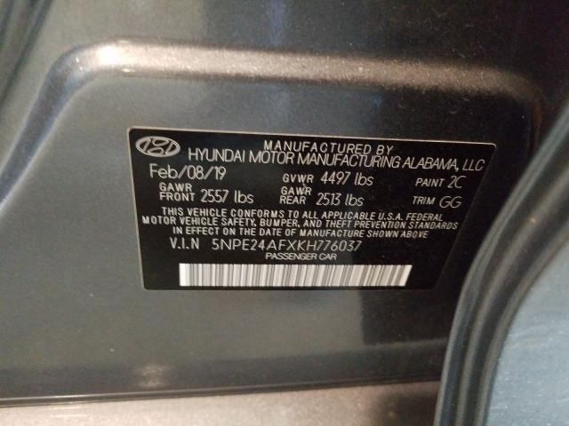 Photo 9 VIN: 5NPE24AFXKH776037 - HYUNDAI SONATA SE 