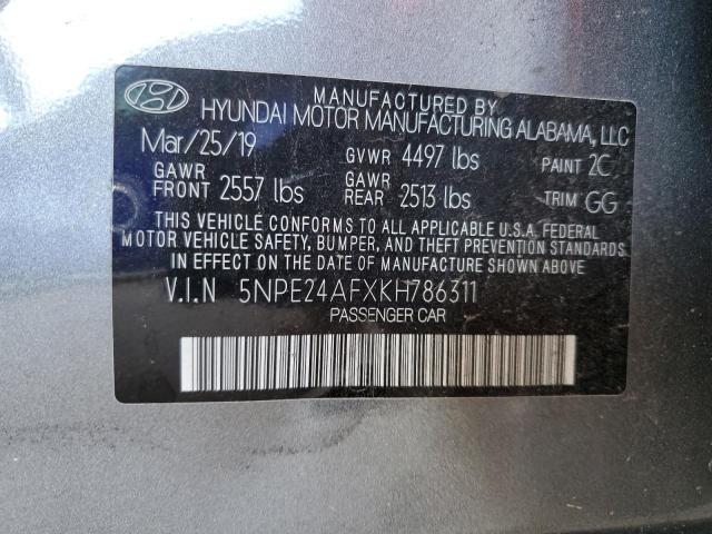 Photo 12 VIN: 5NPE24AFXKH786311 - HYUNDAI SONATA 