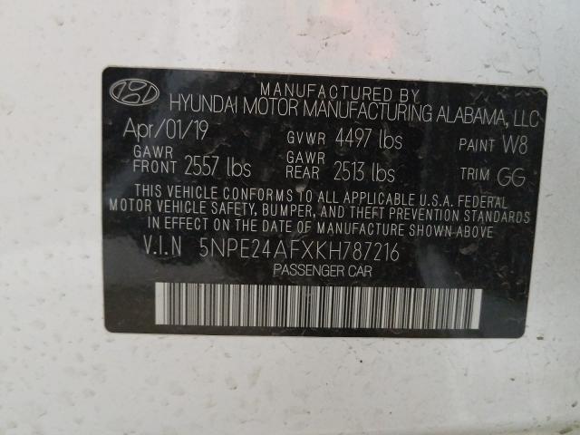 Photo 9 VIN: 5NPE24AFXKH787216 - HYUNDAI SONATA SE 