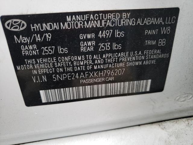 Photo 9 VIN: 5NPE24AFXKH796207 - HYUNDAI SONATA SE 