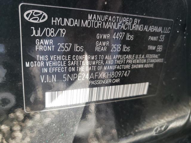 Photo 9 VIN: 5NPE24AFXKH809747 - HYUNDAI SONATA SE 