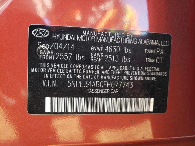 Photo 11 VIN: 5NPE34AB0FH077743 - HYUNDAI SONATA SPO 