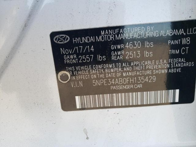 Photo 11 VIN: 5NPE34AB0FH135429 - HYUNDAI SONATA 