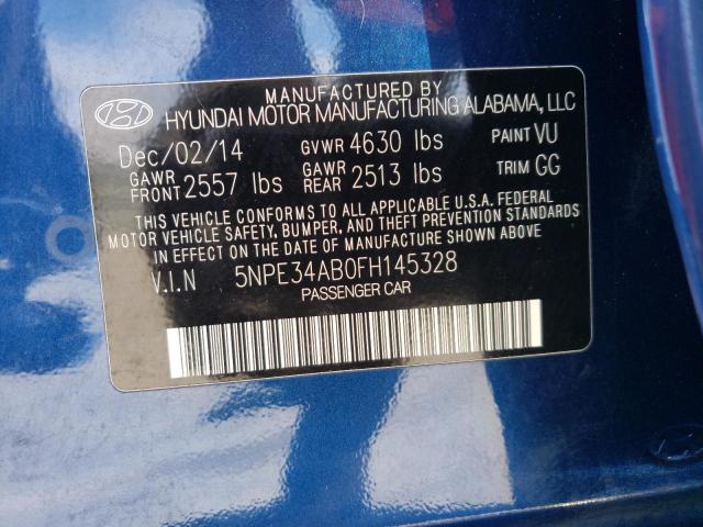 Photo 11 VIN: 5NPE34AB0FH145328 - HYUNDAI SONATA SPO 