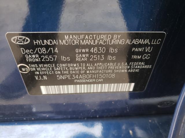 Photo 9 VIN: 5NPE34AB0FH150108 - HYUNDAI SONATA SPO 