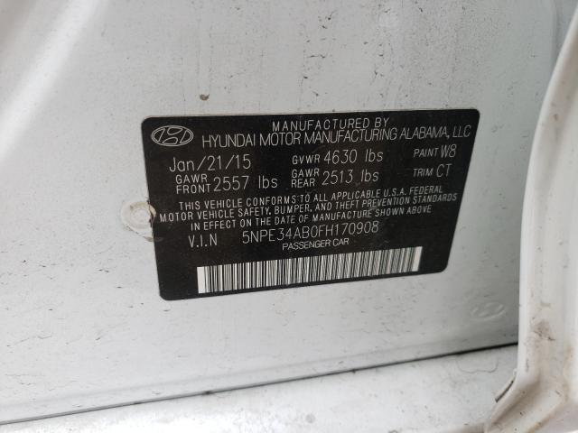 Photo 9 VIN: 5NPE34AB0FH170908 - HYUNDAI SONATA SPO 