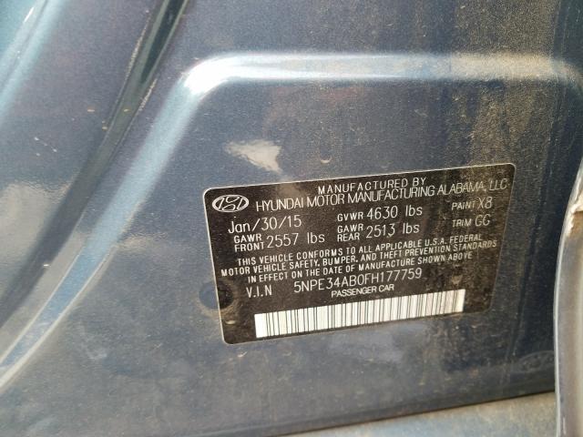 Photo 9 VIN: 5NPE34AB0FH177759 - HYUNDAI SONATA SPO 