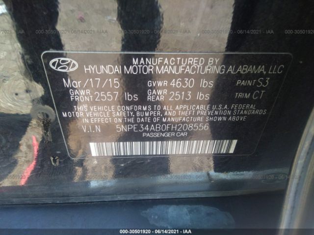 Photo 8 VIN: 5NPE34AB0FH208556 - HYUNDAI SONATA 