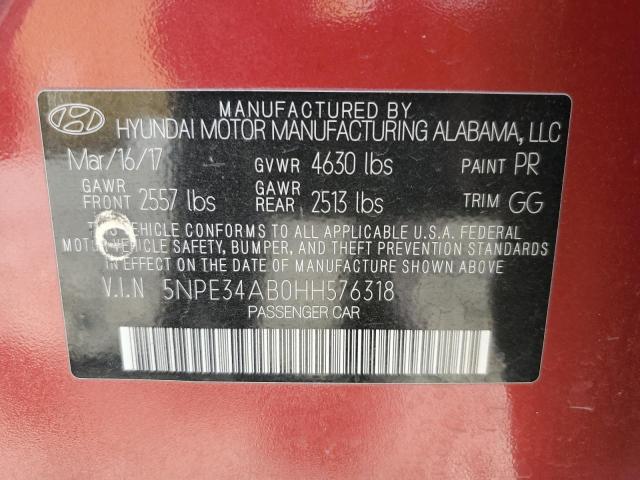 Photo 11 VIN: 5NPE34AB0HH576318 - HYUNDAI SONATA 