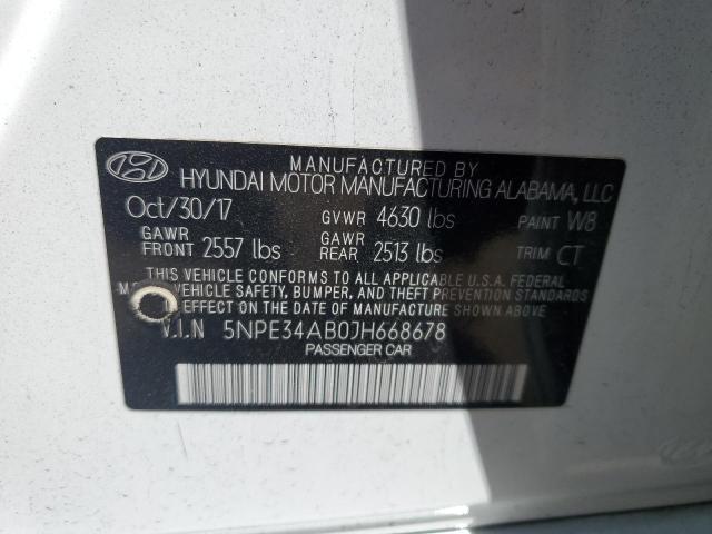 Photo 11 VIN: 5NPE34AB0JH668678 - HYUNDAI SONATA 