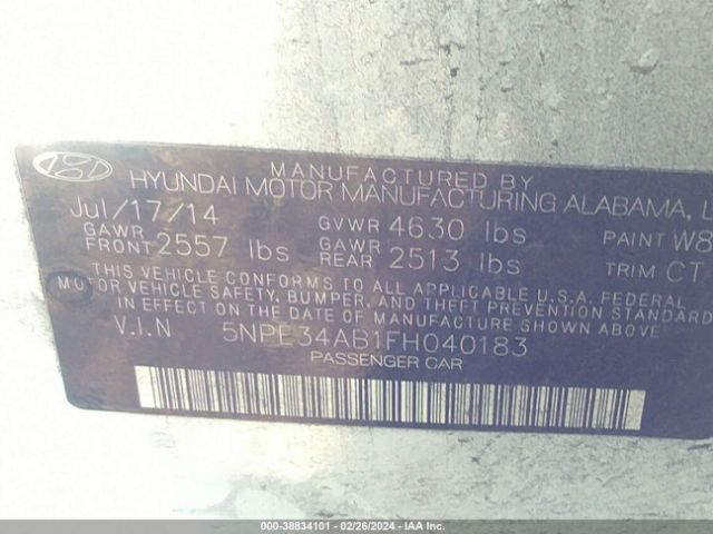 Photo 8 VIN: 5NPE34AB1FH040183 - HYUNDAI SONATA 