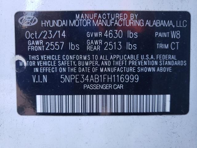 Photo 9 VIN: 5NPE34AB1FH116999 - HYUNDAI SONATA SPO 